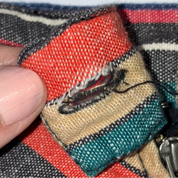 Free People Multicolor striped A-line mini skirt Size 8 - Picture 3 of 6